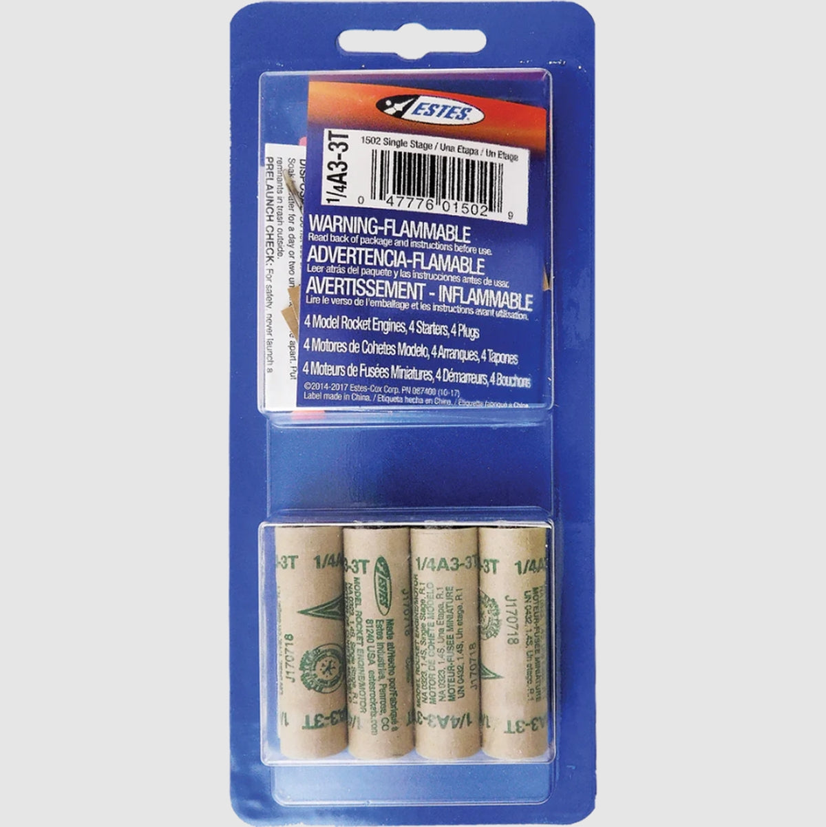 ESTES 1/4A3-3T Model Rocket Engines (4pk)