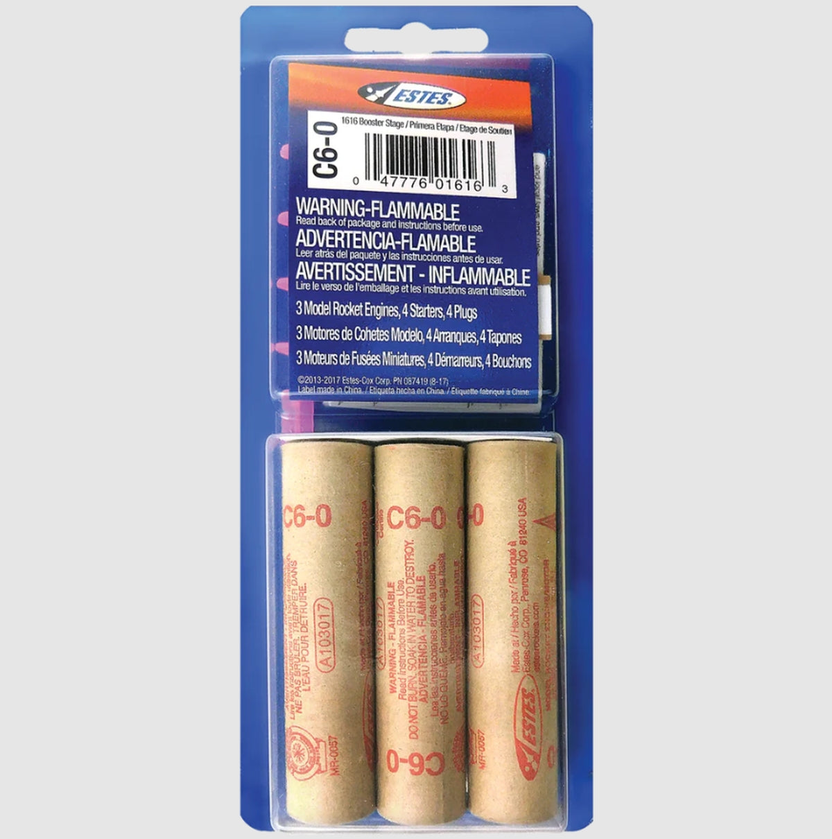 ESTES C6-0 Model Rocket Engines (3pk)