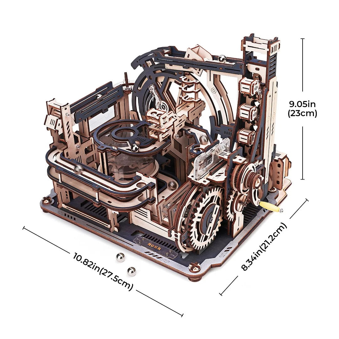 Spaceport Marble Run 3D Wooden Puzzle