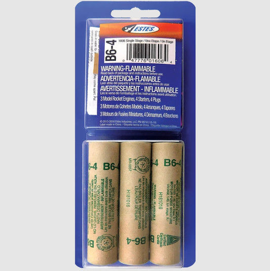 ESTES B6-4 Model Rocket Engines (3pk)