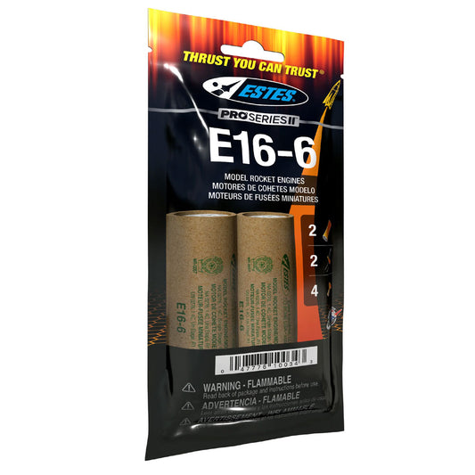 ESTES E16-6 29mm Model Rocket Engines, (2pk)
