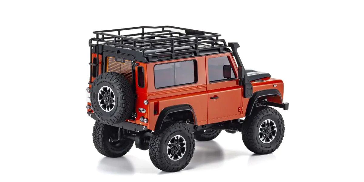 Kyosho MINI-Z 4x4 Series Ready Set Land Rover Defender 90 Adventure Phoenix Orange/Santorini Black