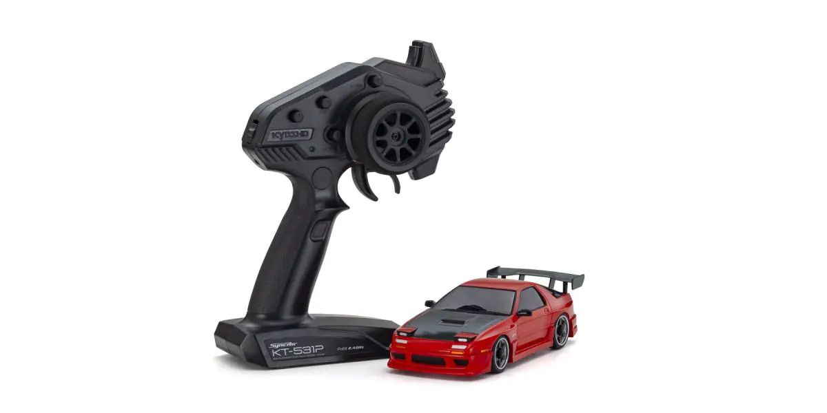 Kyosho Mini-Z AWD Mazda Savanna RX-7 FC3S with Aero Kit and CFRP Hood, Red