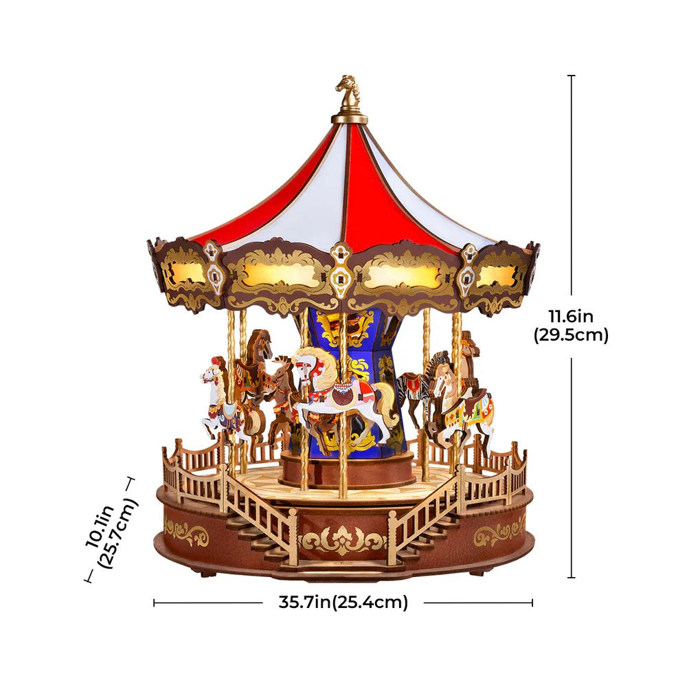 Classic Carousel 3D Wooden Puzzle