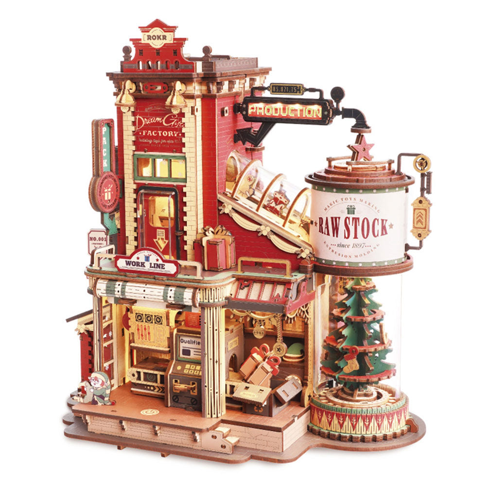 Christmas Dream Gift Factory Wooden Music Box