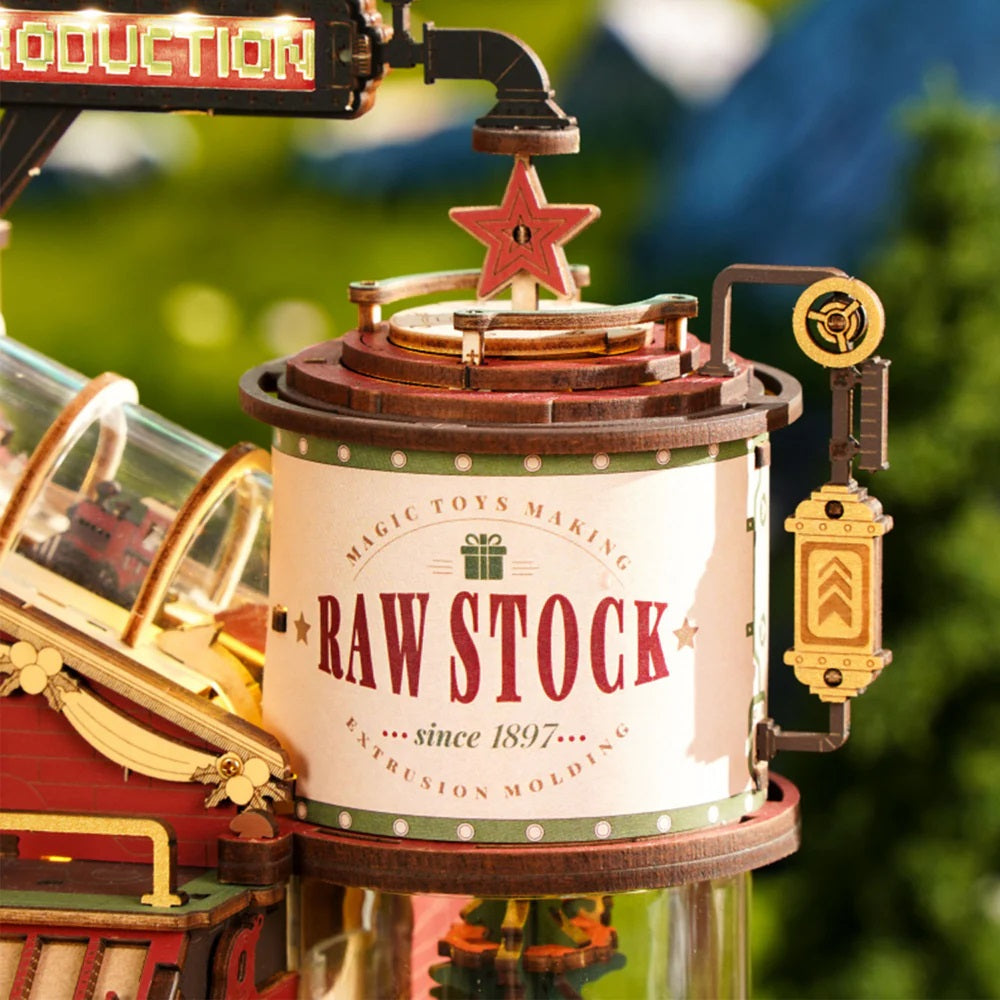 Christmas Dream Gift Factory Wooden Music Box