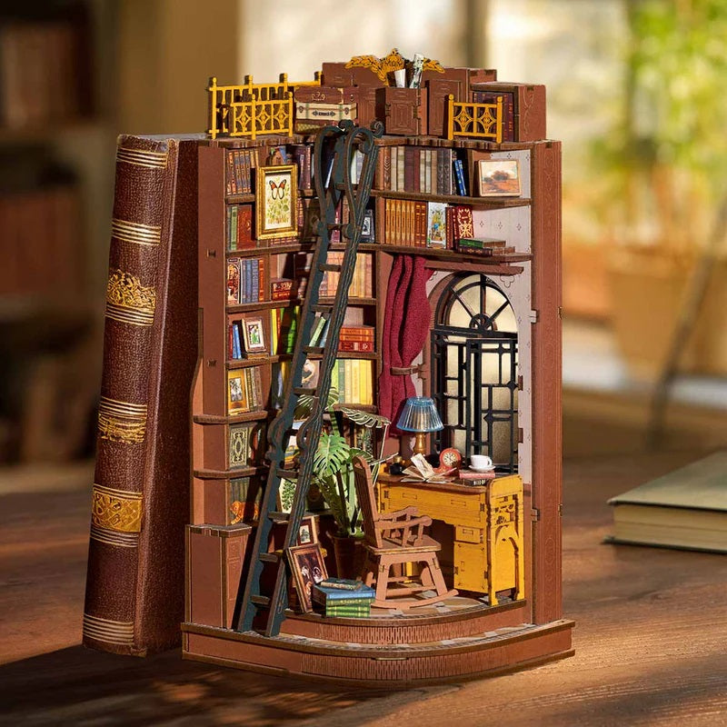 Silent Corner Study DIY Book Nook Shelf Insert