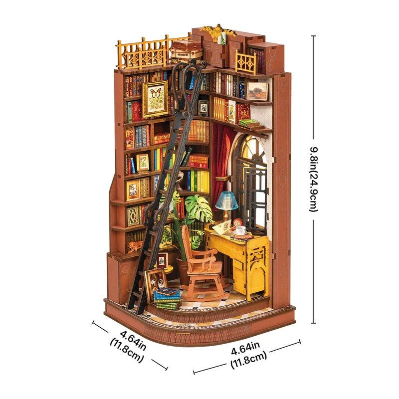 Silent Corner Study DIY Book Nook Shelf Insert