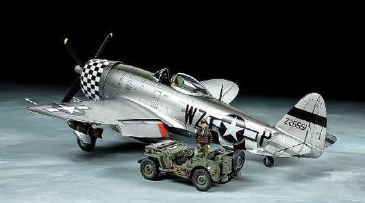 Tamiya 1/48 Republic P-47D Thunderbolt "Bubbletop" &amp; 1/4-ton 4X4 Light Vehicle