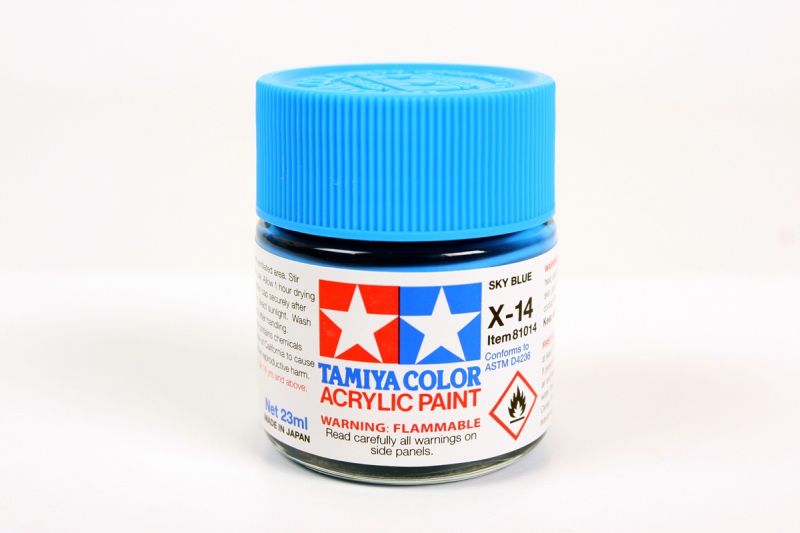 Tamiya Acrylic X-14 Sky Blue Paint, 23ml Bottle