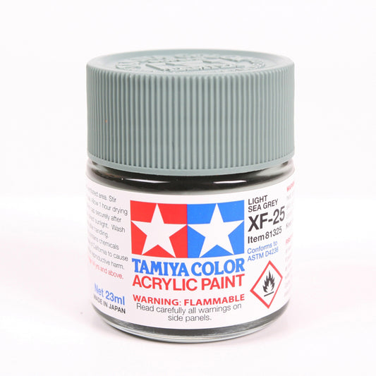 Tamiya Acrylic XF-25 Light Sea Gray Paint, 23ml Bottle