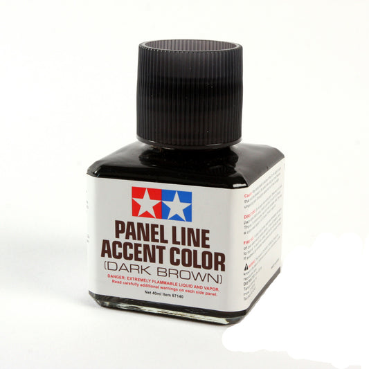 Tamiya Panel Line Accent Color Dark Brown Paint, 40ml Bottle